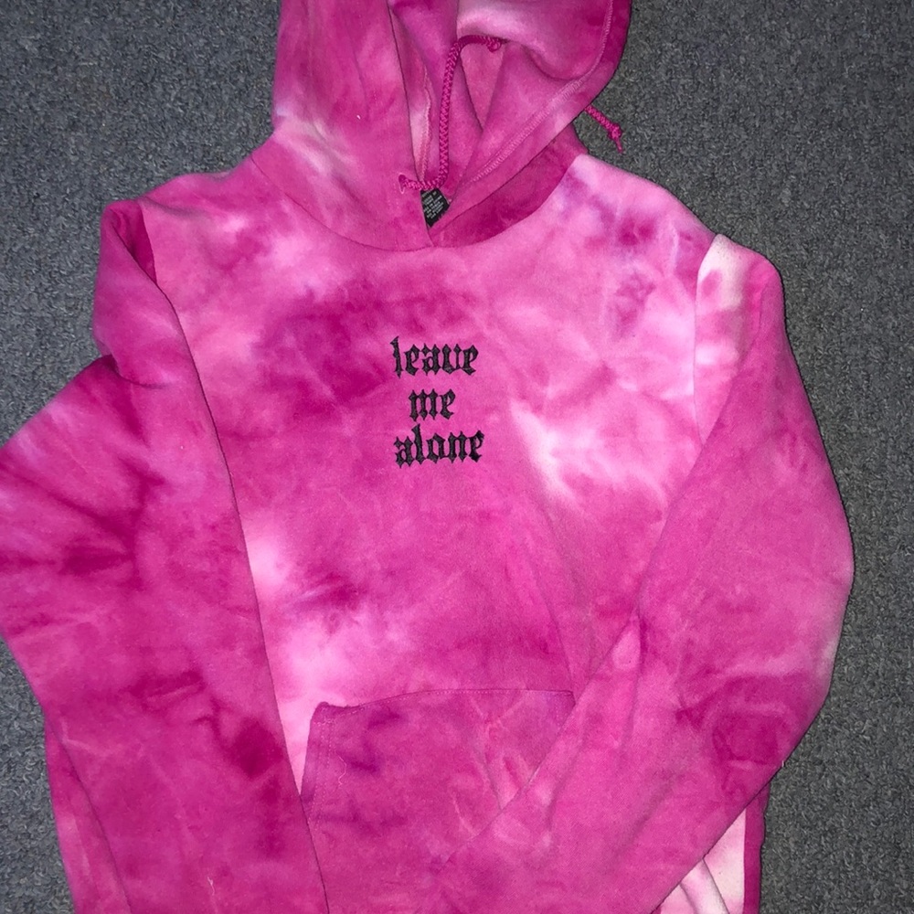 rue 21 pink tie dyed hoodie